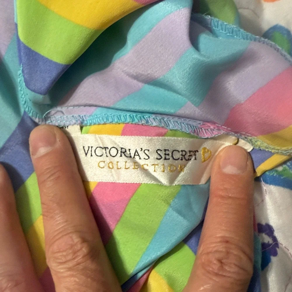 Victoria’s Secret Collection Vintage 90s Retro Hippie Striped Nightie Size: M